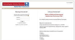 Desktop Screenshot of e-learning.wnt.dswe.pl
