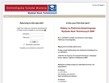Tablet Screenshot of e-learning.wnt.dswe.pl